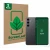 Face avant d’un emballage produit avec le logo de la marque ScreenLeaf. À côté, l’appareil Samsung Galaxy S24 FE (Avant+Caméra