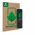 Face avant d’un emballage produit avec le logo de la marque ScreenLeaf. À côté, l’appareil AVM Fritz!Fon C6 Black est représen