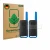Face avant d’un emballage produit avec le logo de la marque ScreenLeaf. À côté, l’appareil Motorola TALKABOUT T62 est représen