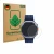 Face avant d’un emballage produit avec le logo de la marque ScreenLeaf. À côté, l’appareil Samsung Galaxy Watch Ultra 2 (47 mm