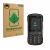 Face avant d’un emballage produit avec le logo de la marque ScreenLeaf. À côté, l’appareil Gigaset GLX8 est représenté avec la