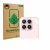 Face avant d’un emballage produit avec le logo de la marque ScreenLeaf. À côté, l’appareil Xiaomi 17 (Caméra UNIQUEMENT) est r
