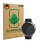 Face avant d’un emballage produit avec le logo de la marque ScreenLeaf. À côté, l’appareil Huami Amazfit Balance 2 XT est repr