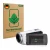 Face avant d’un emballage produit avec le logo de la marque ScreenLeaf. À côté, l’appareil Panasonic HC-V480MS est représenté 