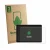 Face avant d’un emballage produit avec le logo de la marque ScreenLeaf. À côté, l’appareil Juno Tab 4 10.5" est représenté ave