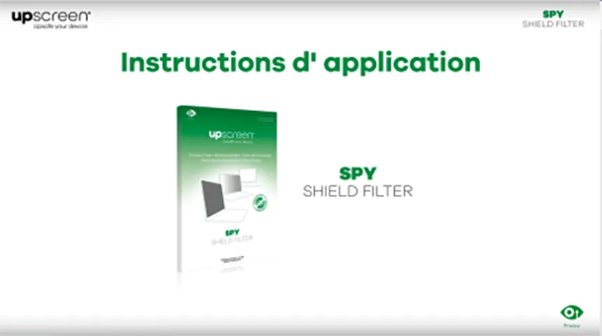 Installation d’un filtre de confidentialité upscreen sur un ordinateur portable – application du filtre Spy Shield étape par é